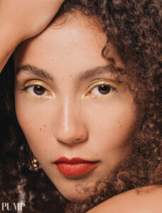 Model: Sarah Otte | Agency: Modelwerk | Make-Up Artist and Hairstylist: Lina Loreen | Title: The Golden Hour | Published by: PUMP Magazine | Beauty Shooting | Location: Neuss, Germany