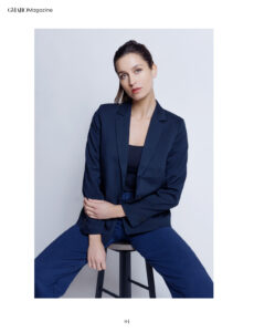 Model: Mira Bimperling | Agency: East West Models | Wardrobe Stylist: Styled.by.j | Title: The variety of blue | Published by: GMARO Magazine | Fashion Shooting | Location: Neuss, Germany